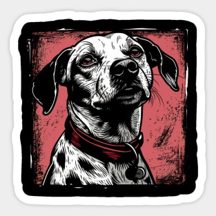 Retro Art Dalmatian dog Dog Lover Sticker